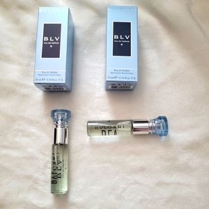 Bvlgari BLV II Eau De Parfum DELUXE MINI Miniature Perfume - 0.34 oz. Lot of (2)